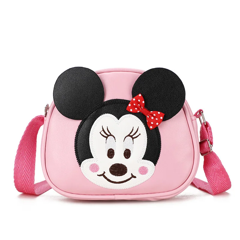 Детская мини-сумка для девочек с изображением Минни Маус из мультфильма «Дисней», сумка через плечо из ПУ кожи, сумка на плечо для маленьких девочек - Цвет: D