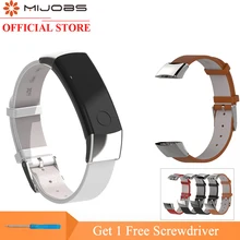 Mijobs Genuine Leather Strap For Honor Band 3 Bracelet Soft Bracelet Strap Band Replace For Huawei Honor Band 3 Smart Wristband