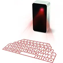 Virtual Laser Keyboard and mouse Wireless Bluetooth Keyboards Mouse Set for iPad iPhone with Mini Speaker Voice Broadcast-White