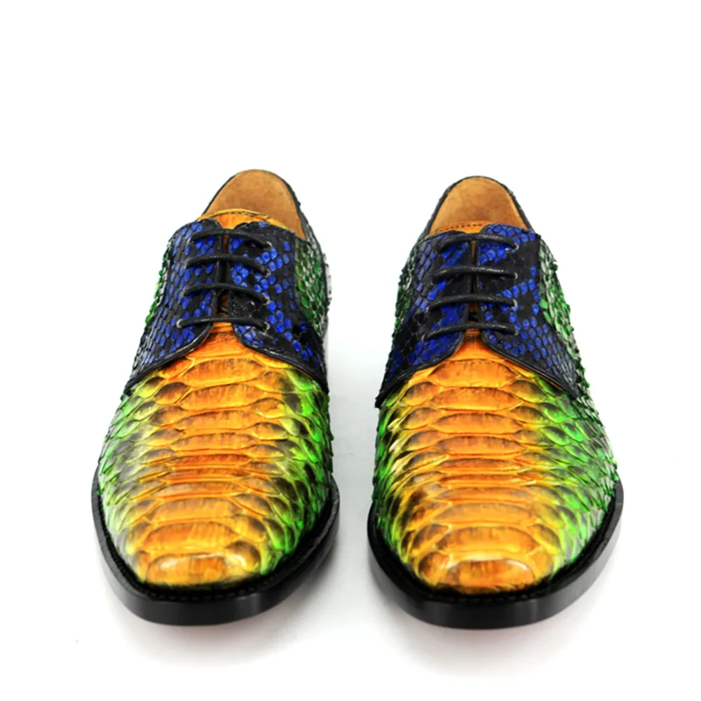 Perfect Sipriks Luxury Brand Mens Real Snakeskin Dress Shoes Italian Custom Goodyear Welted Shoes Leather Sole Wedding Party Shoes 2018 1