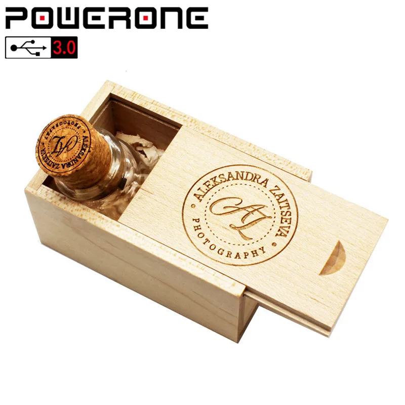 POWERONE USB 3,0 новая плавающая бутылка Флешка 4 ГБ 8 ГБ 16 ГБ 32 ГБ 64 ГБ желанные пробки для бутылок usb флеш-накопитель карта памяти свадебный подарок