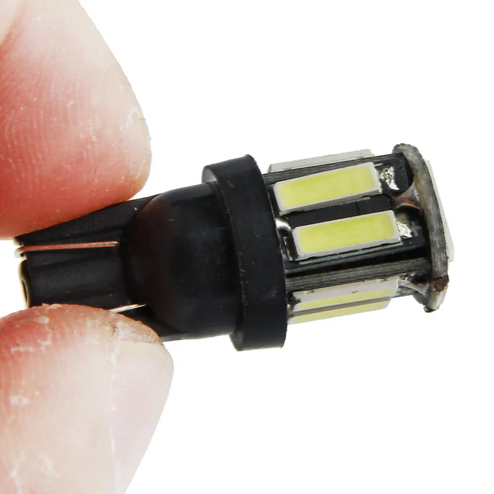 4 шт. T10 LED 10 7020 SMD W5W 194 168 2825 сменный свет номерного знака белые лампы для сигнальной