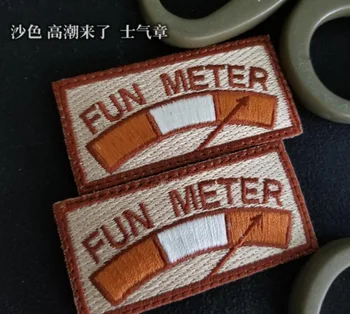 

10pcs Embroidery Fun Meter Patch Hook Loops Tactical Badge Military Shoulder Emblem Cloth Army Combat Armband 7*3.5cm