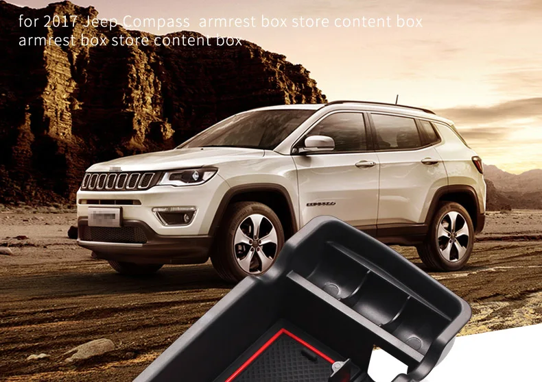 Muchkey автомобиль Подлокотник ящик для хранения для JEEP COMPASS 2017 аксессуары для интерьера Укладка Уборка авто аксессуары центральной консоли