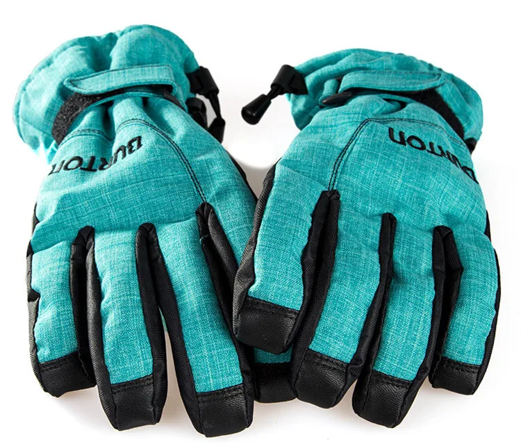Кроссовки женские водонепроницаемые лыжные перчатки-30 градусов ветрозащитные зимние снегоходы Сноуборд Зимние женские спортивные термальные лыжные перчатки - Цвет: blue