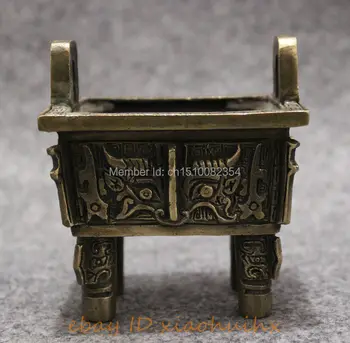 

Chinese Bronze Copper Collect Buddhism Lion Head Statue Incense Burner Censer
