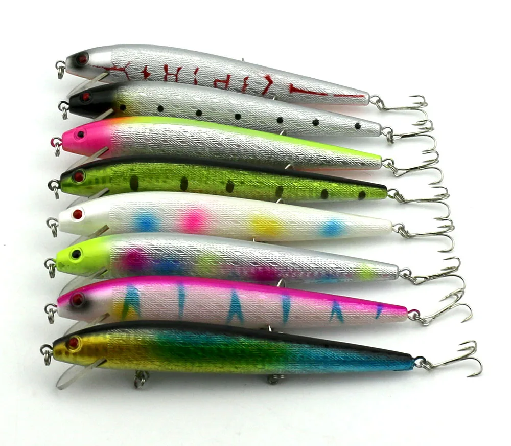  8 pcs Minnow Fishing lure pesca Fishing hooks Artificial plastic hard bait Swim Pencil lure wobbler