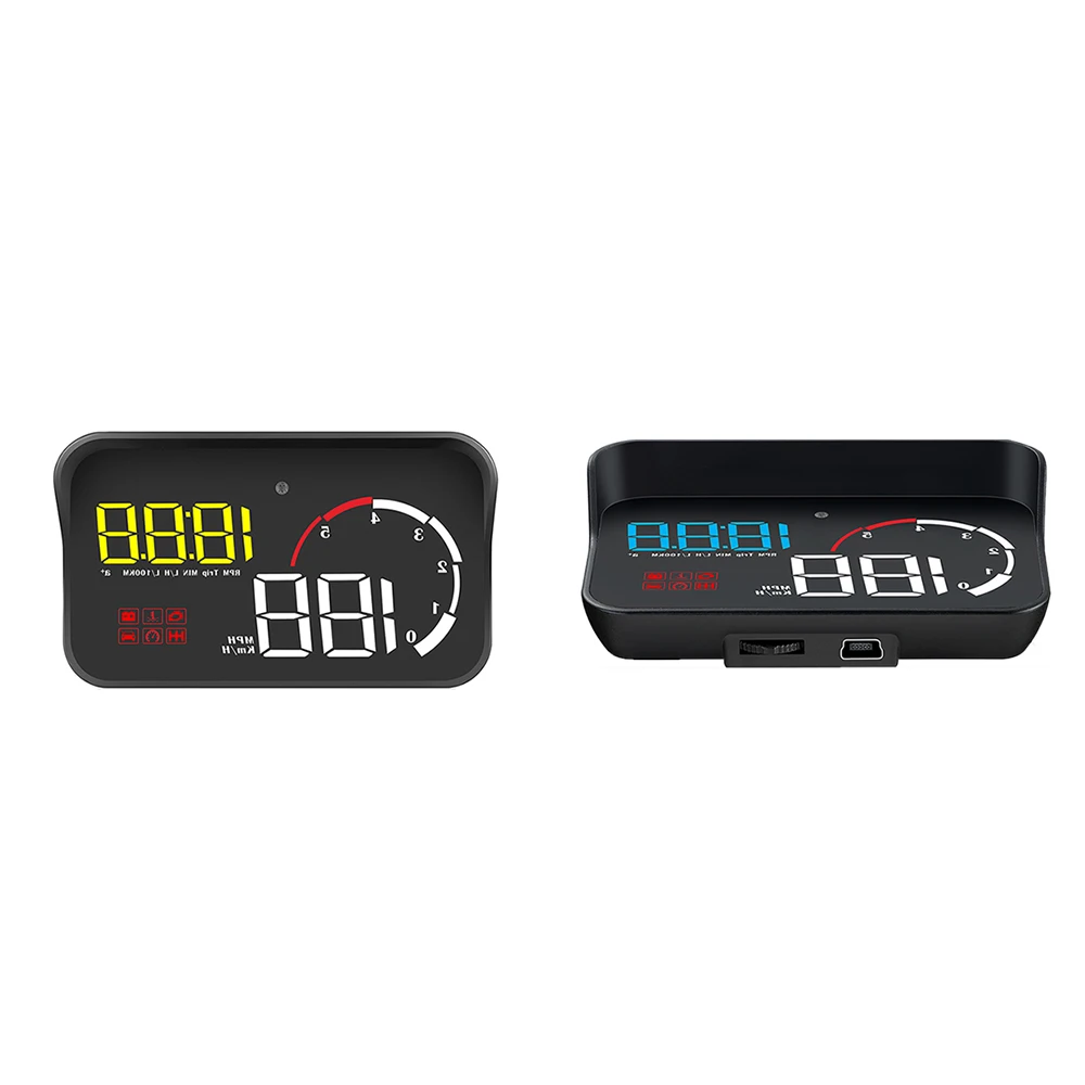 3," Автомобильный HUD OBD дисплей цифровой измеритель скорости лобового стекла проектор усталость сигнализация датчик скорости топлива превышение скорости об/мин Напряжение