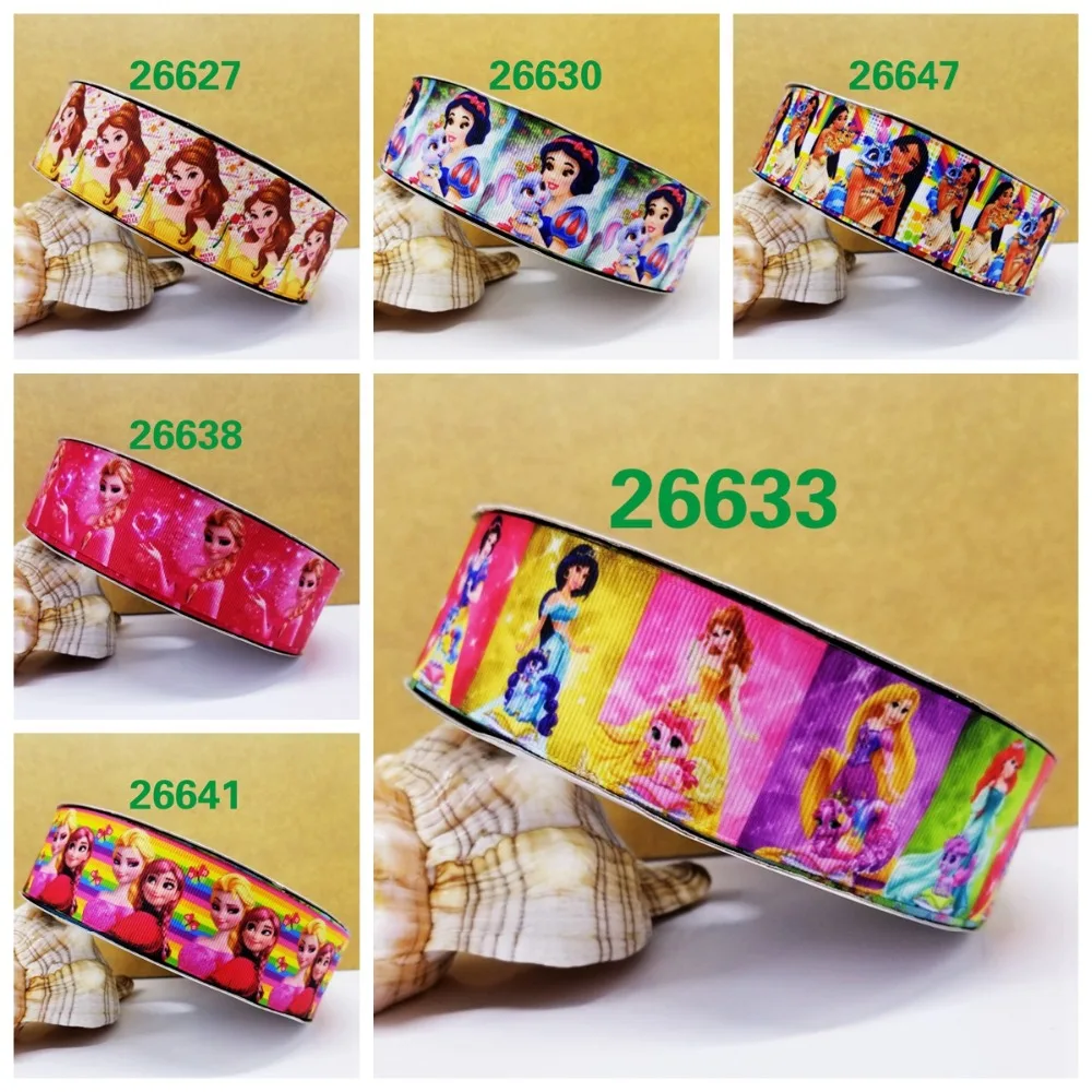 

Free shipping 50 yard cartoon Printed grosgrain ribbon 26633