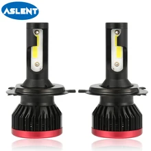 Aslent 2Pcs mini H4 H7 LED H11 H8 H1 HB4 H3 HB3 9005 9006 LED Headlight 20000lm 6500K Bulbs for Car Lamp Auto Fog Lights White