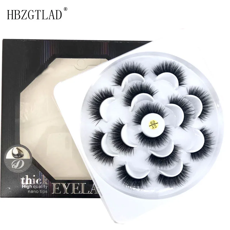 

HBZGTLAD New 7 pairs natural false eyelashes fake lashes long makeup 3d mink lashes eyelash extension mink eyelashes for beauty