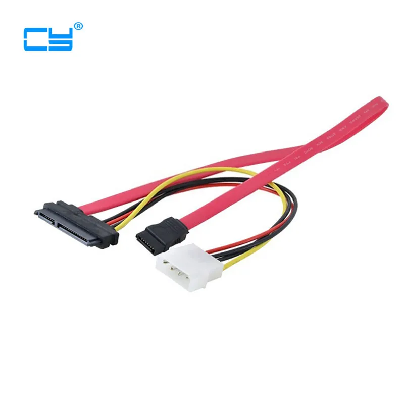 SATA 22pin 7 + 15pin Женский к кабель с Molex IDE 4Pin мощность 30 см|sata 22pin|sata femalemolex ide |