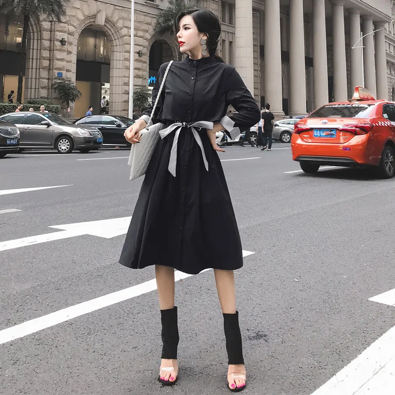 Женский Тренч ftaylor простой классический свободный длинный ветровка с поясом и