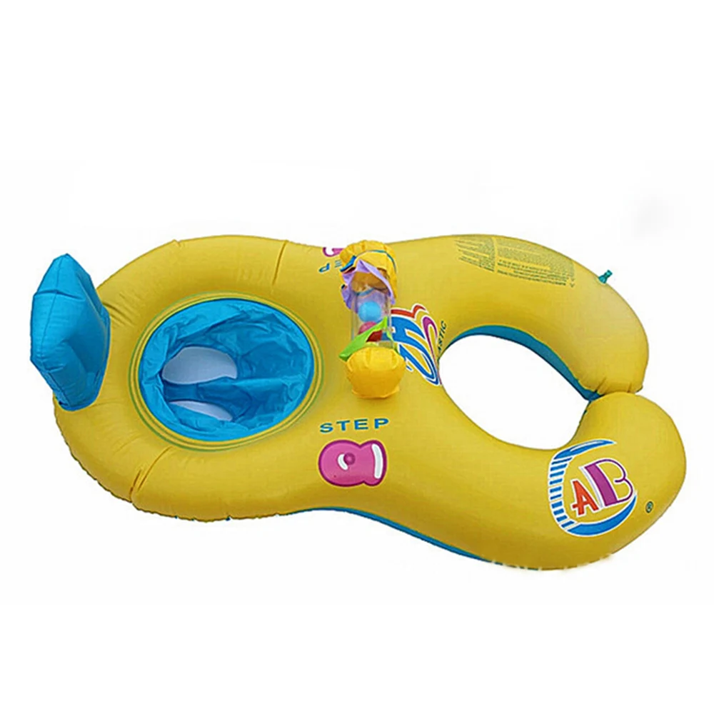 Outdoor Swimming Float Ring Baby Mother And Child Inflatable Swimming Ring Circle Double Seat Raft Swim Ring Aid Trainer Rings