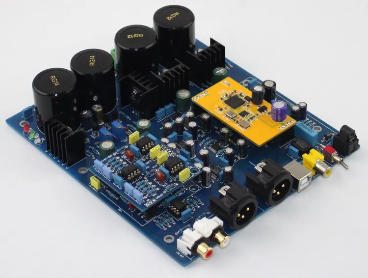 DSD1796 NE5532 Double Chip DAC Decoder Board Coaxial Optical Fiber USB Input for Audio DIY