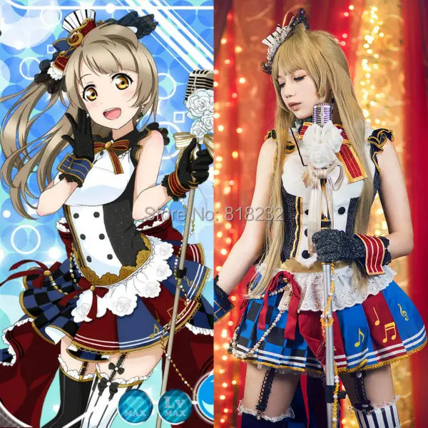 Love Live школьный идол проект Minami kotory без рукавов Топы платье горничной униформа