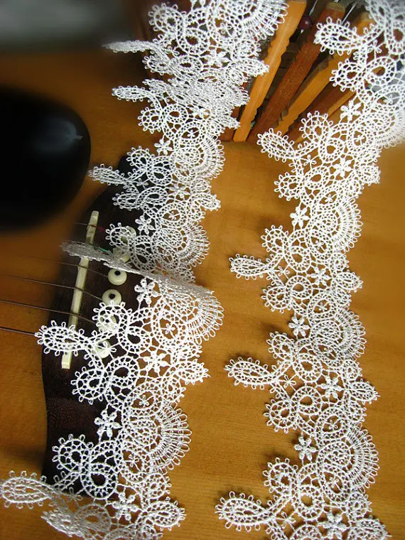 Buy white vintage trim lace, antique venise lace trim