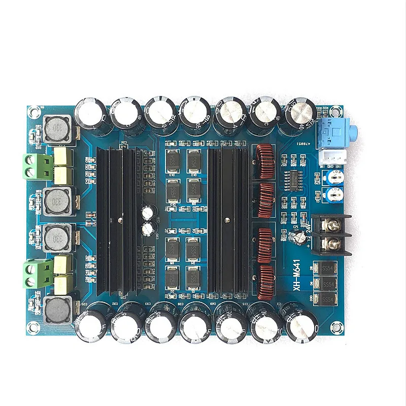 

XH-M641 TPA3116D2 DC12V 24V 150W x 2 Audio Digita High Power 2 channels car amplifier With Boost board G2-010
