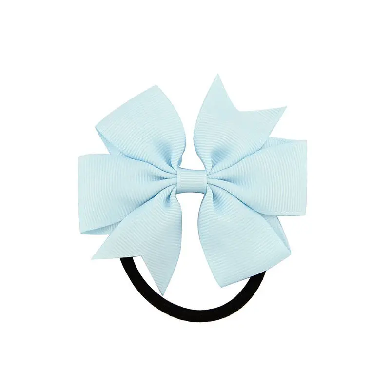 Sale Solid Ribbon Bows Hair rope Girls Bow Elastic kids Children Hair Tie Hair Band princess Hair Accessories - Цвет: 2