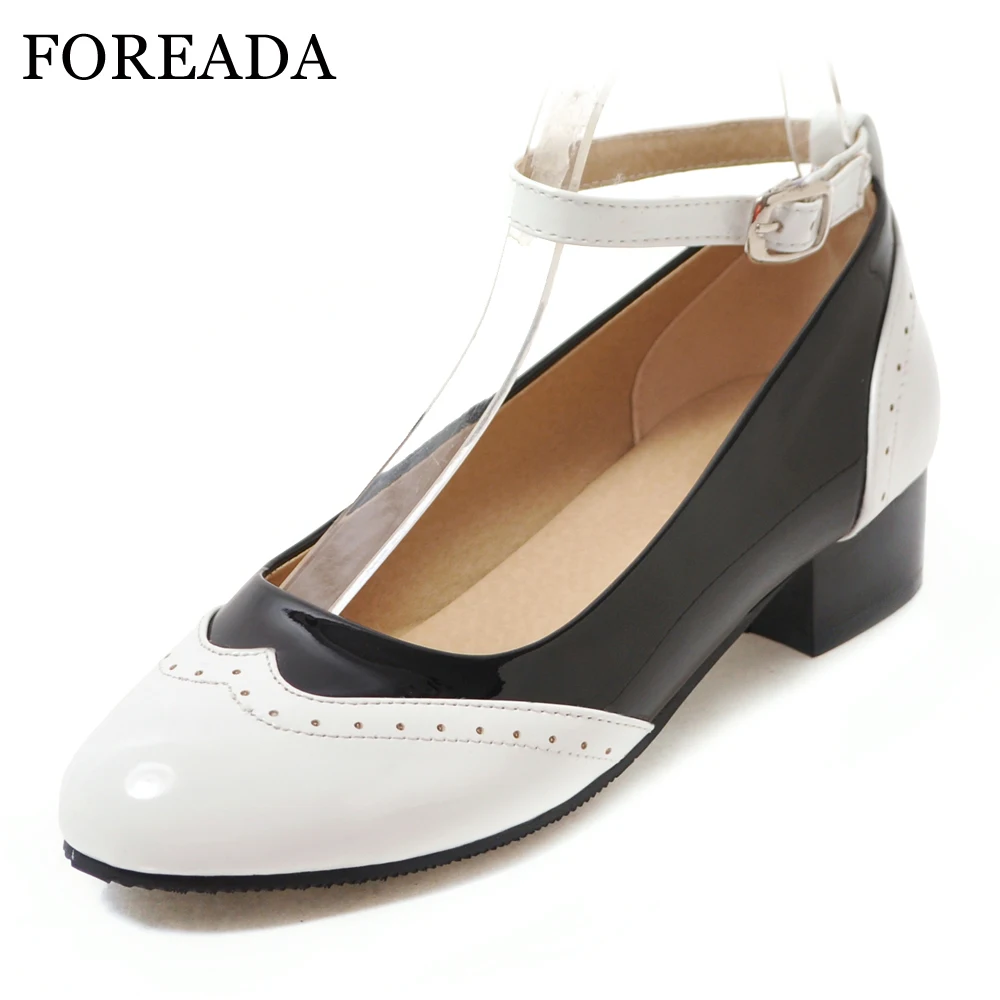 patent leather chunky heels