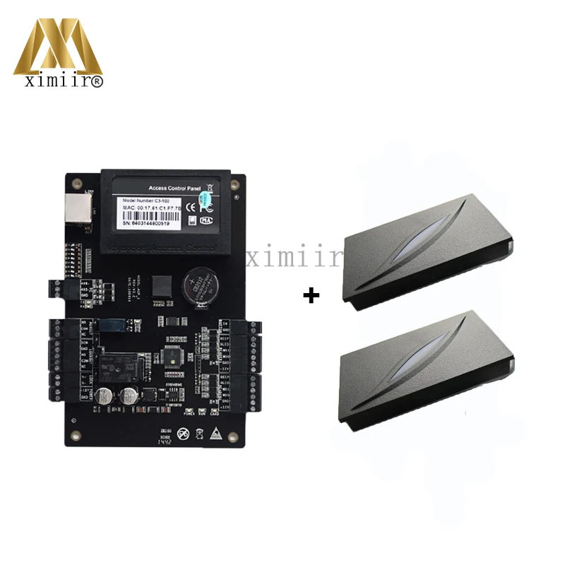 

Good Quality ZK C3-100 Door Access Control Panel 1 Door Access Control Board Access Conteol System With 2pcs KR100E Card Reader
