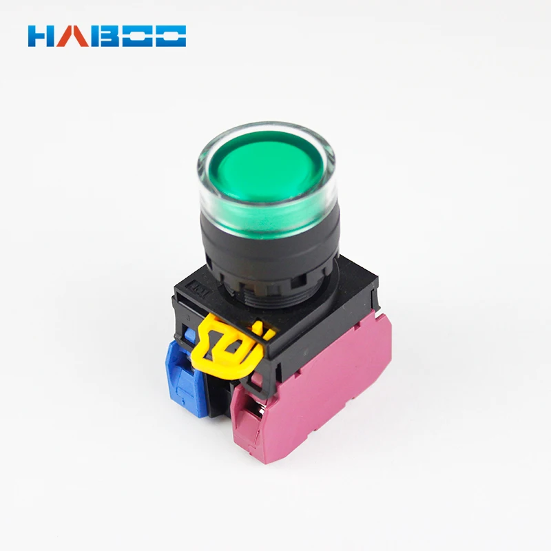 

10pcs/lot dia.22mm led push button switch 1NO+1NC latching swithch on-off 6V 12V 24V 110V 220V