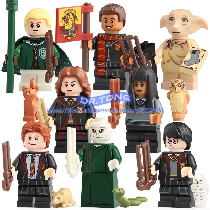 

50pcs Building Blocks Harry Series Potters Dobby Moody Quirrell Filch Voldemort Dean Thomas Pop Toys for children Gifts WM6040