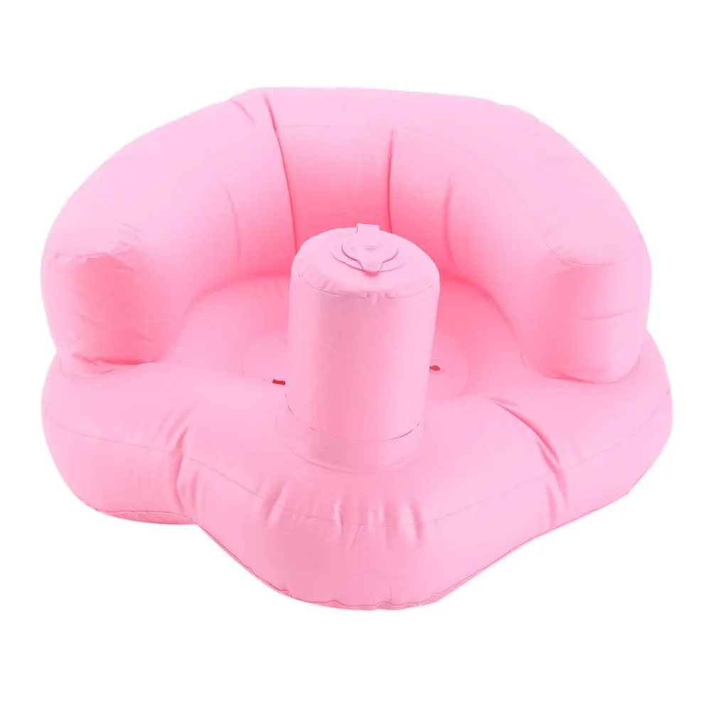 Kids Baby Seat Inflatable Chair Sofa Bath Seats Dining Pushchair Pink Green PVC Infant Portable Play Game Mat Sofas Learn Stool