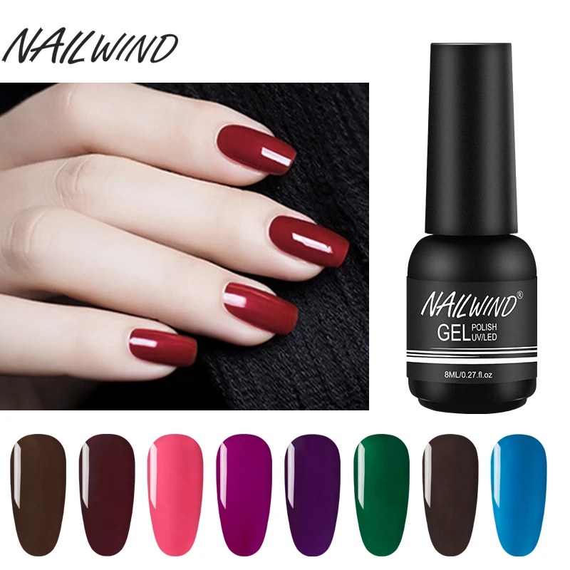 

NAILWIND 8ML Nails Gel Polish Set For Manicure Semi Permanent UV Gel Nail Polish Hybird Nail Art Base Top Primer Acrylic Gellak