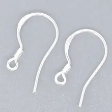 DoreenBeads, медные серьги, компоненты, фурнитура для серег, Twist, серебряный цвет, 14 мм(4/") x 9 мм(3/8"), 8 шт., новинка года