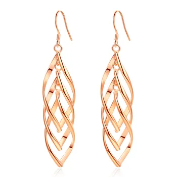 

XIYANIKE 925 Sterling Silver Elegant Fashion Wavy Fringe Drop Earrings Korean Star The Same Paragraph Ear Line Fine Jewelry
