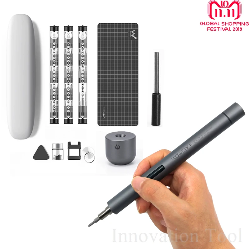 

Wowstick 1F Pro Mini Precision Electric Screwdriver Cordless Rechargeable Lithium Battery Screwdriver with LED Light 56pcs Bits