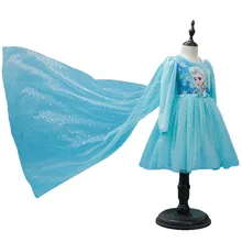 Зимние платья для девочек; Одежда для маленьких девочек; одежда для детей; милый праздничный костюм принцессы Анны и Эльзы; Повседневное платье; Vestidos