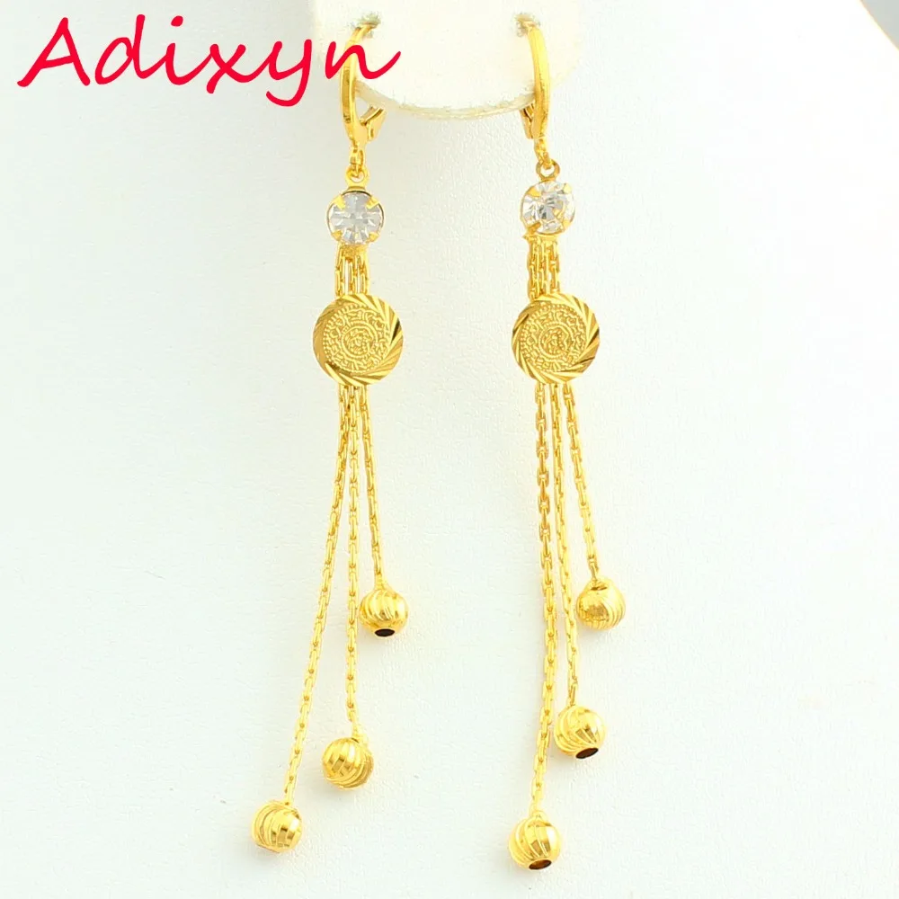 Серьги капельки Adixyn золотого цвета мусульманские исламские ювелирные изделия