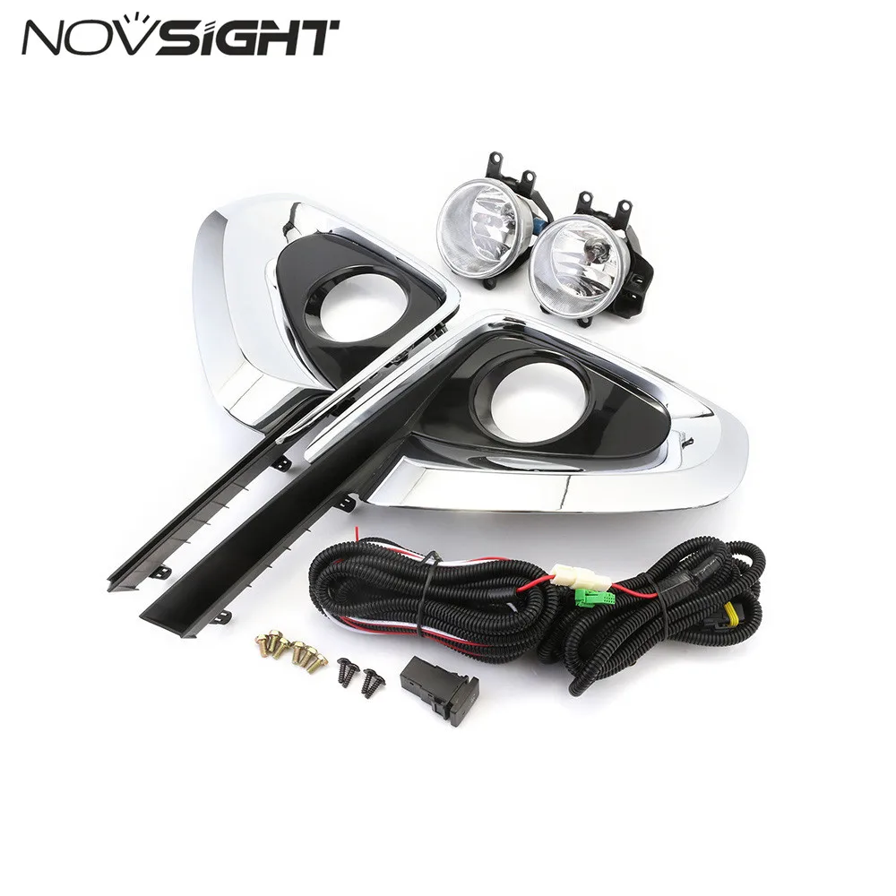 

NOVSIGHT Auto Car Fog Lights Driving Fog Lamp Assembly Halogen Bulbs For Toyota Fortuner 2016-2017