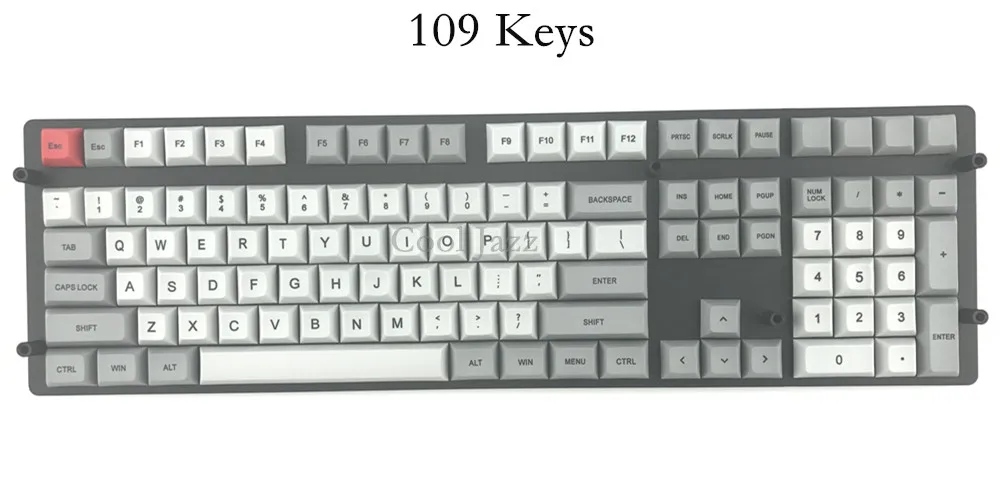 Прохладный Джаз DSA Сублимация краски pbt 108 keycap Kailh Gateron Cherry mx Переключатель клавишные колпачки гранитная раскладка для механической клавиатуры - Цвет: kit 2 109 keys