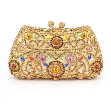 Стильный узор в виде сердца, Свадебный клатч подружки невесты с блестящими кристаллами, Синяя сумочка для вечеринок, Женская Soiree Pochette сумка для банкета 88218