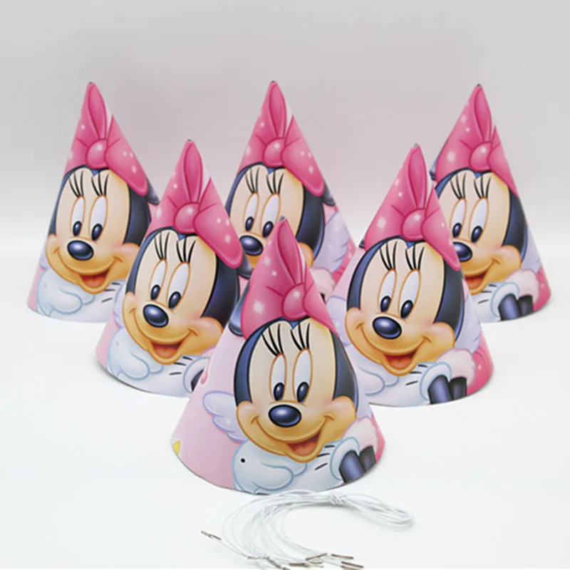 Тема Микки вечерние Минни Маус розовый детский душ одноразовые бумажные салфетки Лоток День Рождения украшения детские игрушки - Цвет: 6PCS