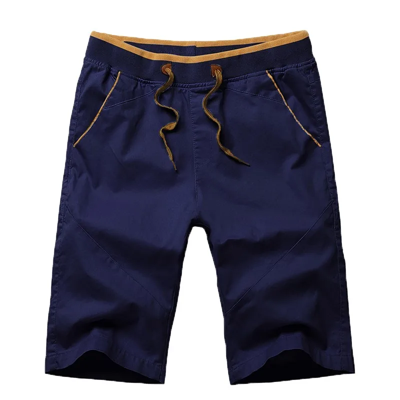 Летние мужские Шорты хлопок прямые брюки шнурок пляжные брюки мужские худи M-4XL ACL151