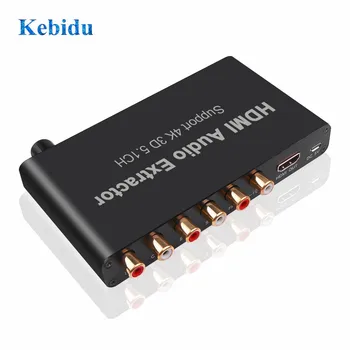 

KEBIDU New 5.1CH HDMI Audio Extractor Decode Coaxial to RCA AC3/DST to 5.1 Amplifier Analog Converter 4K 3D for PS4 DVD Player