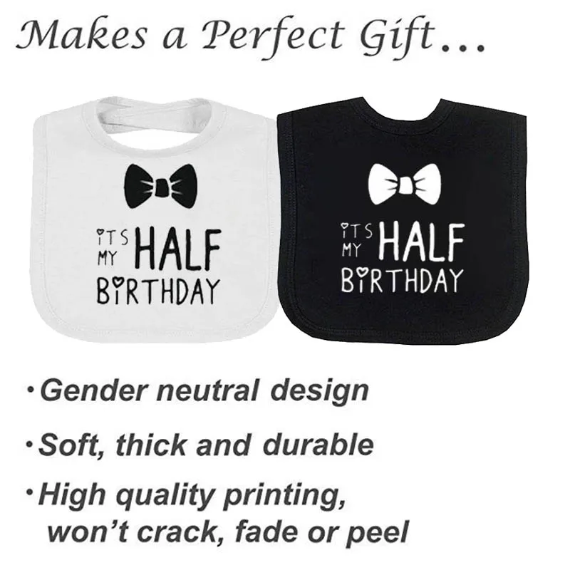 YSCULBUTOL 2 шт./лот двойной детский слюнявчик it's my half birthday больше дизайн унисекс