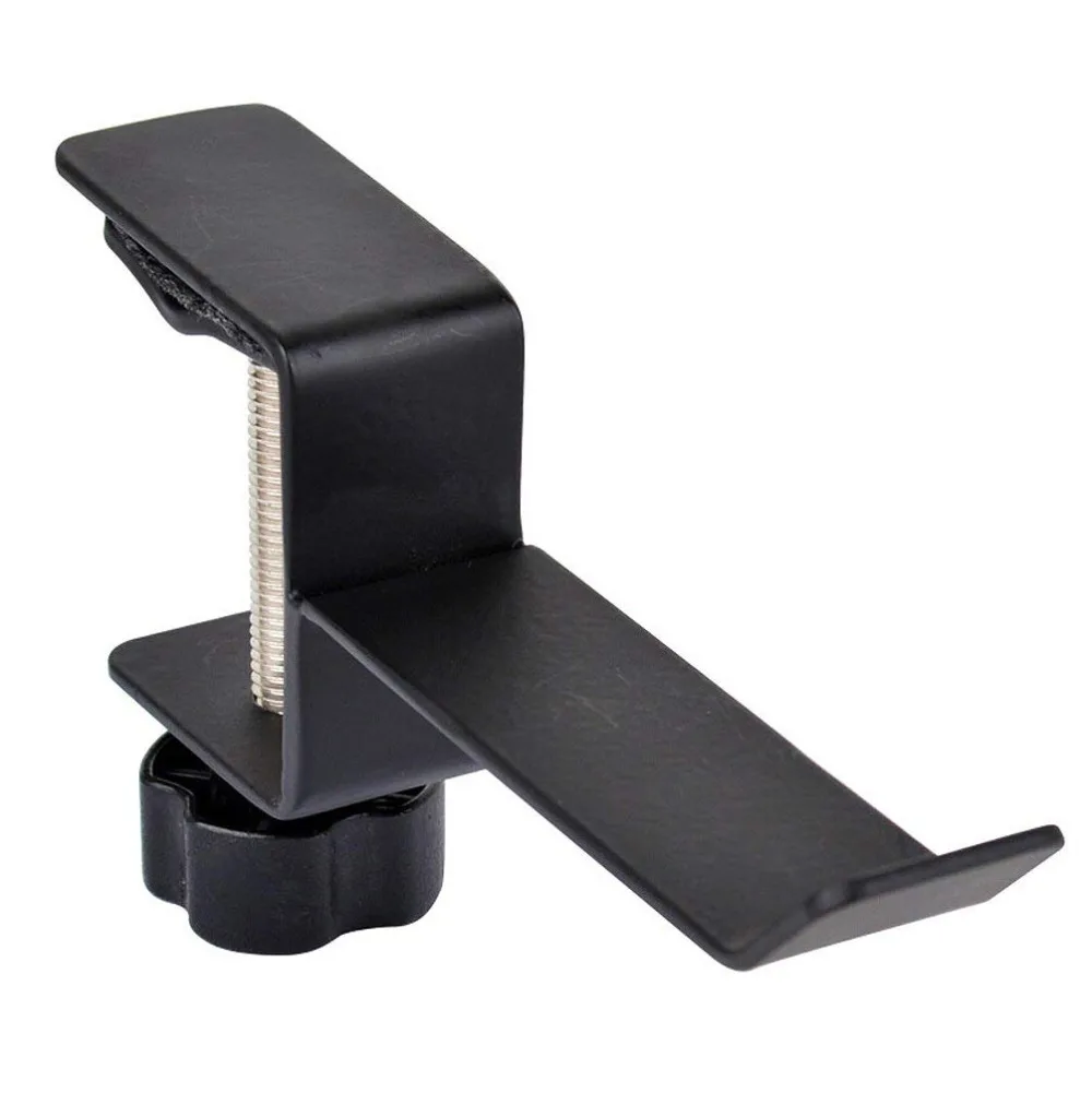 Heavy Duty Headphone Holder Headset Wall Mount Stand Hanger Clip for Microphone Musical Stand Black 