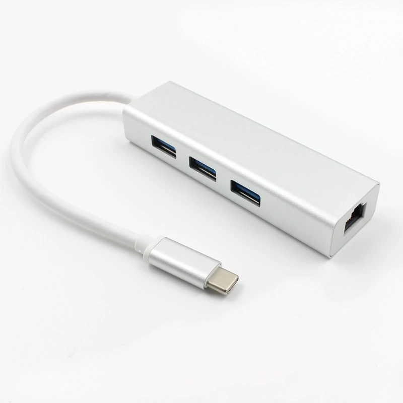 USB 3,1 type C(USB-C) к RJ45 Gigabit Ethernet LAN сетевой адаптер 3,0 USB концентратор