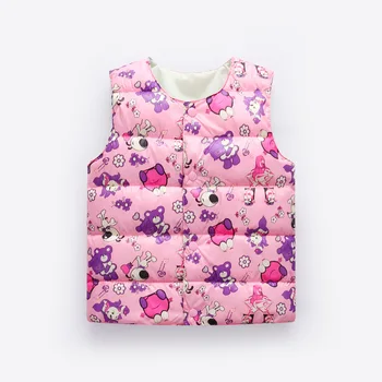 

E031 autumn and winter baby young children Down cotton waistcoat thickened boys girls children's vest Jacket