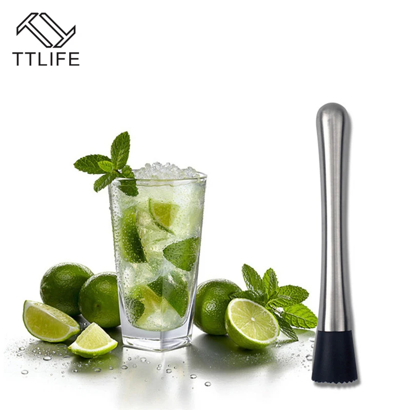 TTLIFE 1 Pcs Stainless Steel Swizzle stick lemon Citrus Crushing Hammer