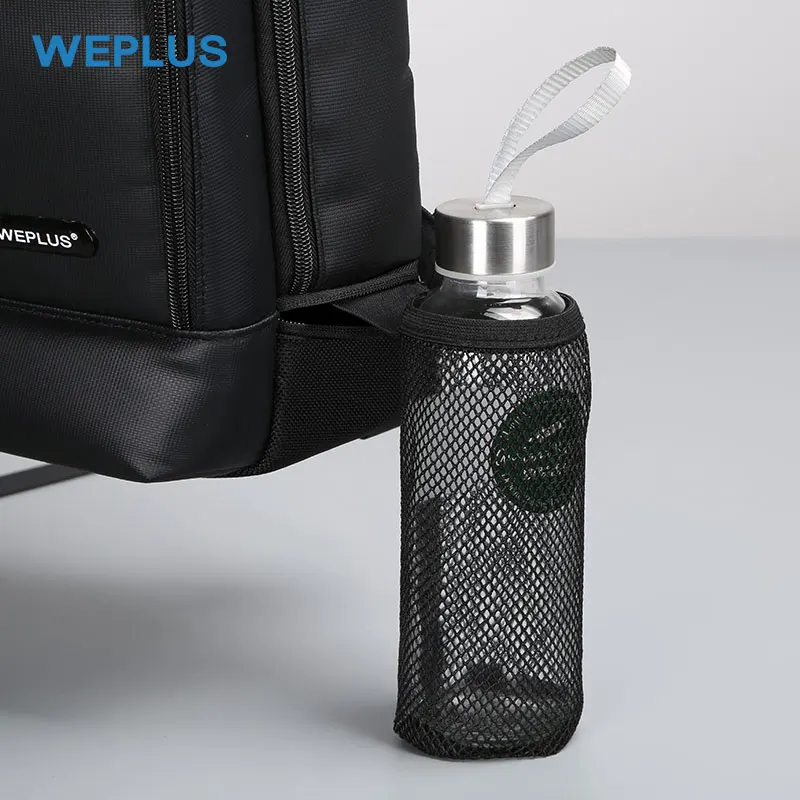 Кожаный рюкзак WEPLUS для ноутбука дорожная сумка с защитой от кражи школьный ранец