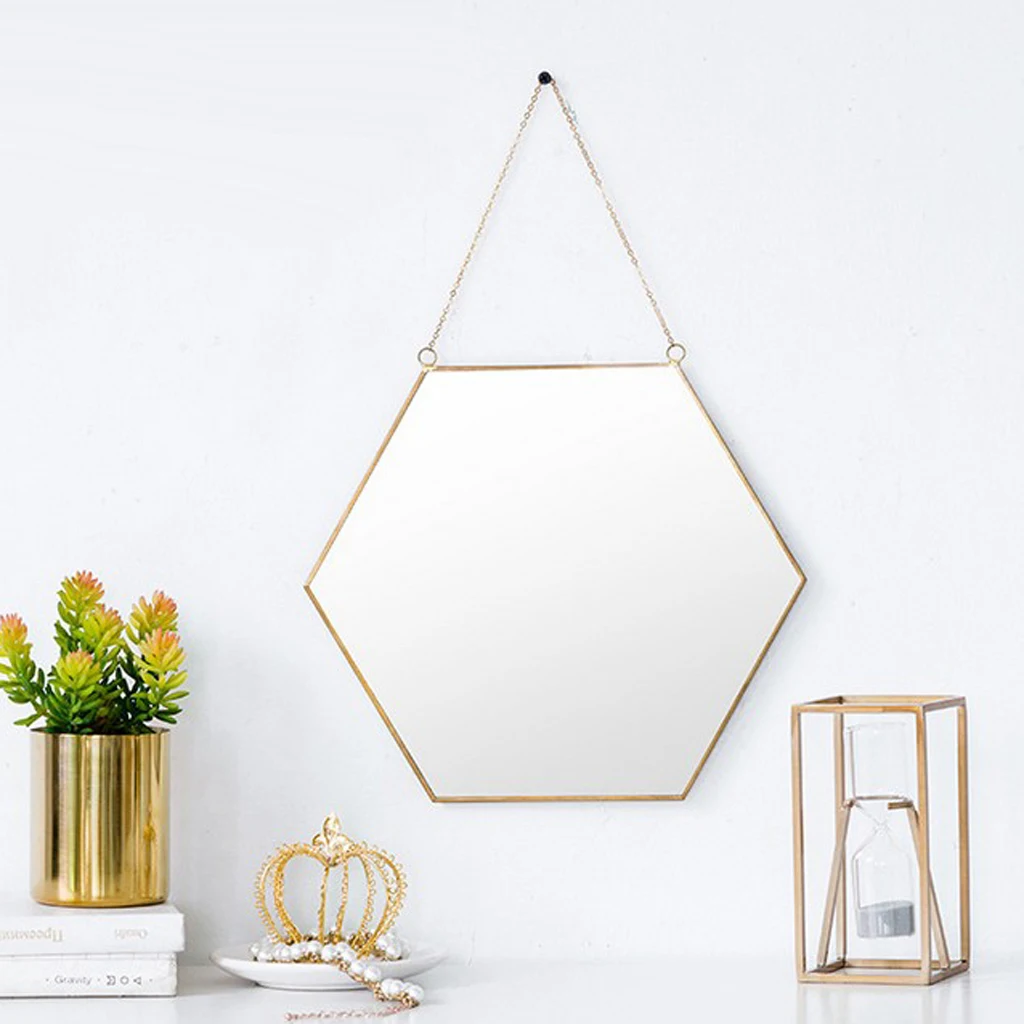 MagiDeal Glamour Glass Girls  Women Fitting Dressing Make Up Mirror Wall Hangings 2Pcs