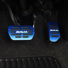 

Kust Car Accelerator Pedals for Toyota for RAV4 2016 2 Pcs Aluminum Alloy Brake Pedal Cover for RAV4 2014 to 2017 Car Decor