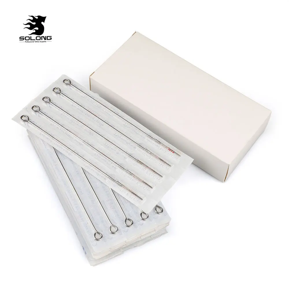 

50Pcs/box Disposable Tattoo Needles Mix Sizes Sterile Tattoo Needle Set For Makeup Tools Tattoo machine Tattoo Body M2 size