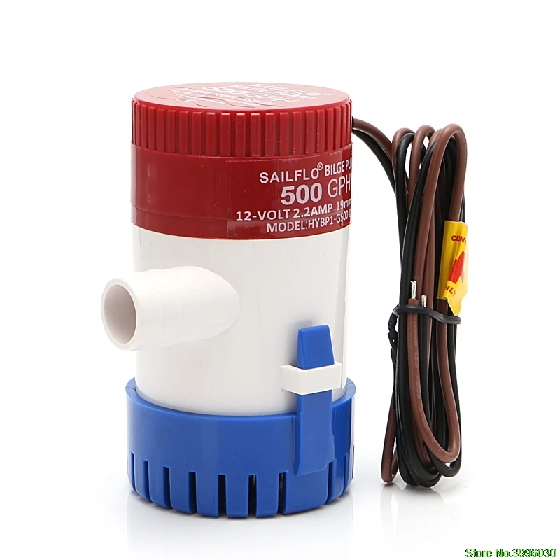500GPH 12V Non automatic Marine Electric Submersible Bilge Pump yacht
